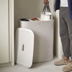 Tota Laundry Separation Basket, 3 Compartments, Easy to Empty, 90 Litres, Ecru (50021)  Tota Laundry Separation Basket, 3 Compartments, Easy to Empty, 90 Litres, Ecru (50021)