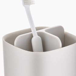 Joseph Joseph EasyStore™ Multi-Toothbrush Holder, Ecru (70574)