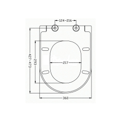  Ultra slim, soft-close toilet seat to fit most toilet bowls, white (EASYSLIM44)