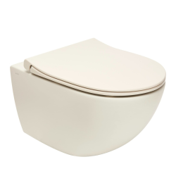 Vitra  Sento SmoothFlush rimless toilet bowl + softclose seat, Matt taupe (7848-020-6147)