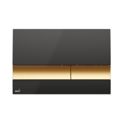 Dual Flush Plate, High-gloss Black/Gold (M1728-5)
