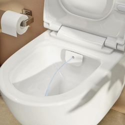  Toilet Pack Infinitio Rimless Toilet + Grohe Rapid SL Frame and Brackets + Grohe Chrome Flush Plate (RapidSLSATClean-82)