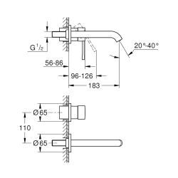 Essence 2-Hole Single-Lever Basin Mixer, M-Size, Brushed Cool Sunrise (19408GN1)  Essence 2-Hole Single-Lever Basin Mixer, M-Size, Brushed Cool Sunrise (19408GN1)