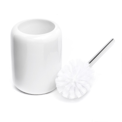  Daira Ceramic Toilet Brush, White (DAI37BI)