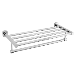 Optima Cube Way Wall-Mounted Metal Towel Rack, Chrome (SPI31)