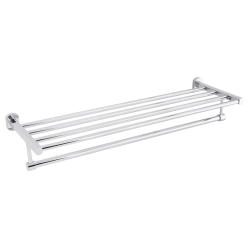 Optima Cube Way Wall-Mounted Brass Towel Rack, Chrome (SPI95)
