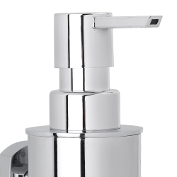 Optima Cube Way Wall-Mounted Brass Soap Dispenser, Chrome (SPI99)