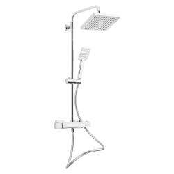 Optima Shower Column with Thermostatic Mixer + Hand Shower, Chrome (OPTIMASSTH)