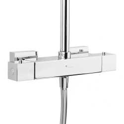 Optima Shower Column with Thermostatic Mixer + Hand Shower, Chrome (OPTIMASSTH)