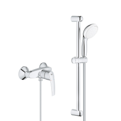 Grohe Shower Set Single-Lever Shower Mixer with Temperature Limiter + 2-spray Tempesta 100 Shower Rail Set (32279001-Tempesta1)