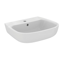 Porcher Kheops Vitreous China Basin, 1 Tap Hole, with Overflow,  600 x 190 x 460 mm, White (P098401)