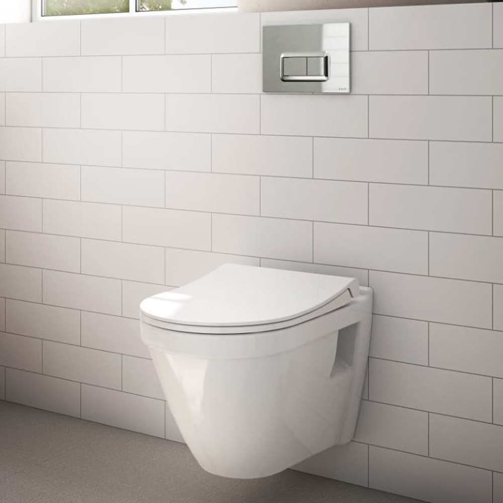 Vitra Loop R Piastra Di Scarico Dual Flush Bianco Lucido – A Incasso Per WC Sospeso, 244x165 Mm, Compatibile Con Telai Vitra, Garanzia 5 Anni