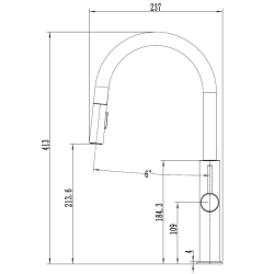  Kitchen Mixer Tap with 2-Spray Pull-Out Spray, Chrome (SATBSD286)