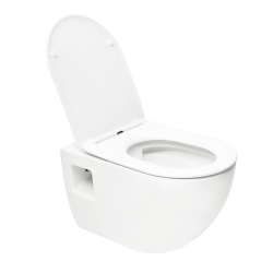 ViConnect Support Frame + SAT Rimless Toilet with Soft-Close Seat + White Flush Plate (ViConnectProject-2)  ViConnect Support Frame + SAT Rimless Toilet with Soft-Close Seat + White Flush Plate (ViConnectProject-2)