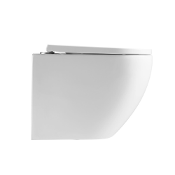  Wall-Hung Rimless Toilet  with Invisible Fixings, Soft-Close Seat (SAT67010RREXP)