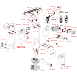 Alca Support Frame for Wall-Hung Toilets + Cistern (AM101/1120)