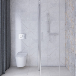 Toilet Pack Frame + SAT Brevis Wall-Hung Rimless Toilet + White Dual Flush Plate (Alca-Brevisrimless-M570)