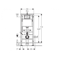 Geberit Duofix UP100 Toilet Support Frame + Concealed Cistern 112 cm (458.103.00.1)