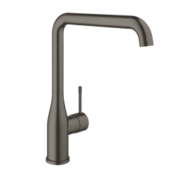 /Grohe Set Stainless Steel Built-In Kitchen Sink, 68x45x21cm + Essence Single-Lever Tap, Brushed Gun Metal (SATSINK5545BGM-SET2)