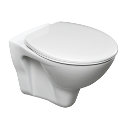 Geberit Duofix Toilet Frame + Cersanit S-line Pro + Seat + White plate + Wall cladding (S-LINEPROGEB3-SABO)