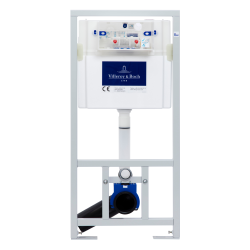 Villeroy & Boch Toilet Frame + SAT Brevis Rimless Toilet + Chrome Flush Plate (VICONNECTBREVIS-1)