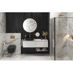 Toilet Pack V-Fix Frame + SAT Black Rimless Toilet + Soft-Close Seat + Matt Black Flush Plate (V-FixBlackSAT-B)
