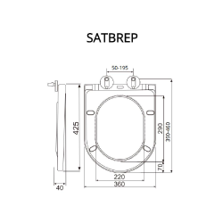  Softclose seat for SATrimless and SATBRE030RREXVP bowls (SATBREP)