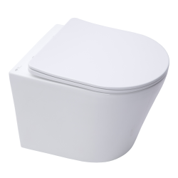 Vitra  82cm support frame + SAT rimless toilet + Softclose seat + Matt chrome plate (VUNI82INFINITIO-5)