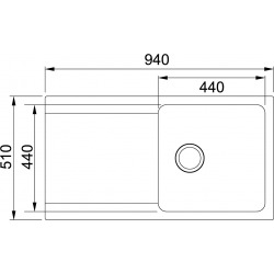 Franke Orion - OID 611 Built-In Kitchen Sink Tectonite®, Polar White (114.0288.541)