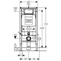 Geberit Duofix UP320 Toilet Support Frame + Concealed Cistern (111.300.00.5)