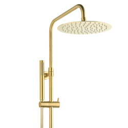  SAT DARK Shower Column with Thermostatic Mixer, Brushed Gold (SATDASSTKBZ)