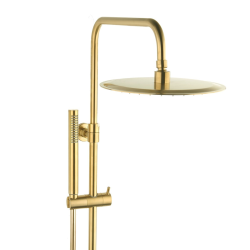 Swiss Aqua Technologies SAT DARK Shower Column with Thermostatic Mixer, Brushed Gold (SATDASSTKBZ)
