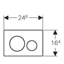  DUOFIX WC Flush Plate Sigma 20, Matte Black (115.882.16.1)