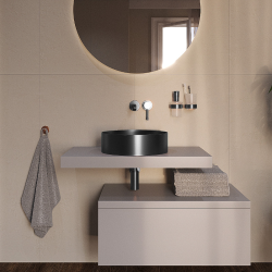  Timeless Countertop Basin in Stainless Steel, 38x38x11 cm, Without Overflow+Drain, Brushed Black Gunmetal (TMLW-3838BGM)