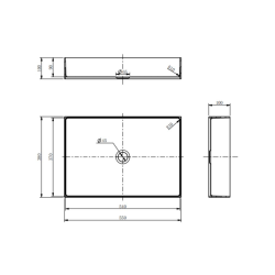 Ceramia Timeless Stainless Steel Washbasin 304, 55x38x11cm without overflow + Drain, Brushed Chrome (TMLW-5538BCR)