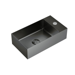 Timeless Stainless Steel Hand Basin 304, 40x22x11cm, Brushed Gunmetal PVD (TMLW-4022BGM)  Timeless Stainless Steel Hand Basin 304, 40x22x11cm, Brushed Gunmetal PVD (TMLW-4022BGM)