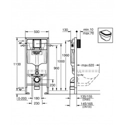  Rapid SL Support Frame for wall-hung toilets (38528001)