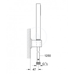  Grohe Euphoria Cube Stick 1 jet hand shower set (27702000)