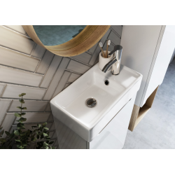  Stilla natural washbasin 40x22 cm gloss white (STILLA401406)