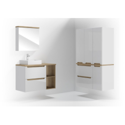 Naturel Natural Stilla 30x90x45 cm white bathroom cabinet (STILLAC03001)