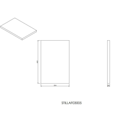 Naturel Stilla Natural Top 30x2.5x46 cm black (STILLAF03005)
