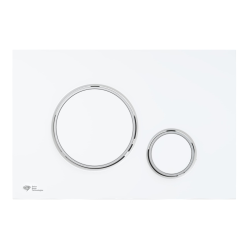 Swiss Aqua Technologies SAT Flush plate in matt white/glossy chrome, plastic (SATAT76)