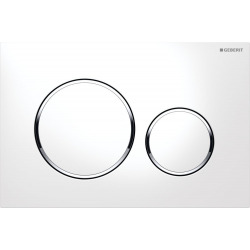 Geberit DUOFIX Sigma 20 Dual Flush Plate, White/Chrome (115.882.KJ.1)