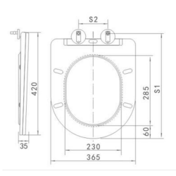  SAT Infinitio toilet seat , black mat (SATINFPBKM)