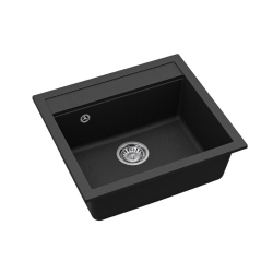  56.5x51cm Granite sink, Built-in, black (SATSINKGQQ100B)