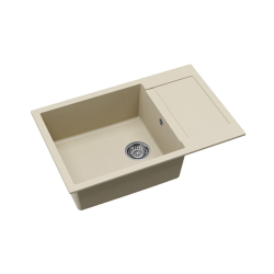  78x50 cm sink with reversible drainer in Granite, Built-in, jasmine (SATSINKGQT105J)