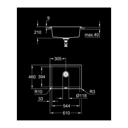  K700U composite sink, grey (G31655AT0)