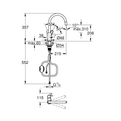  Start Flow 1/2" sink mixer, chrome (G30571000)
