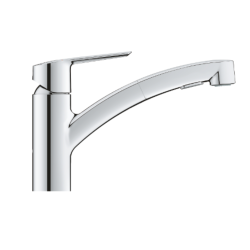 Grohe Start 1/2" kitchen mixer with low spout and double handshower, chrome (G30381001)
