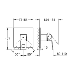  Eurocube single-lever mixer 1 outlet, hard brushed graphite (G24061AL0)